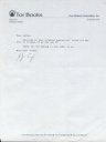Letter from Tor
